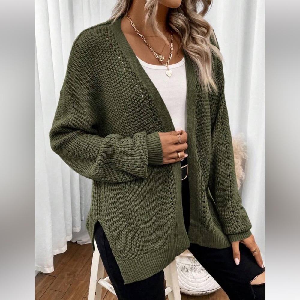 Hunter green cardigan